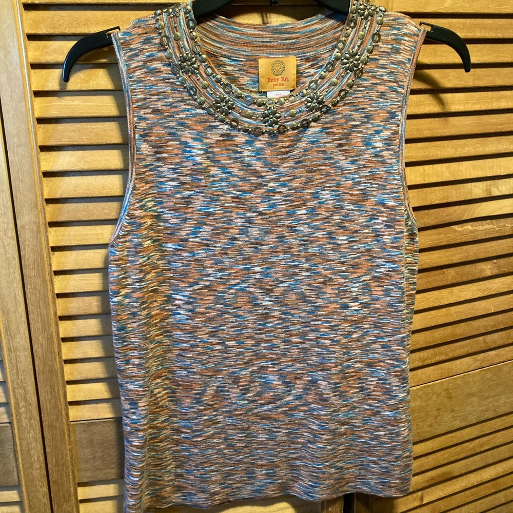 Ruby Rd. Multicolored Embellished 2pc Cardigan Set - image 2